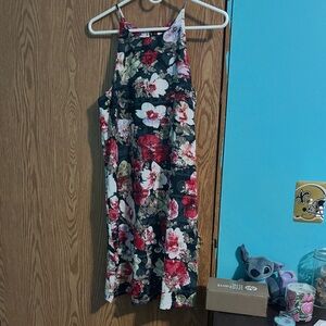 Simply Noelle Red and Black Floral Dress